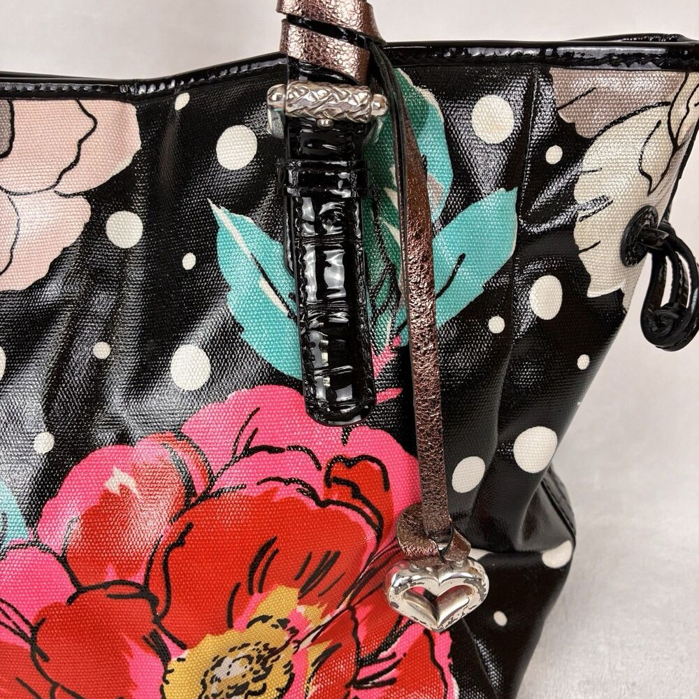 Brighton Floral Madison Rose 2-strap Shoulder Tote Bag - Water Resistant Purse - Picture 3 of 16